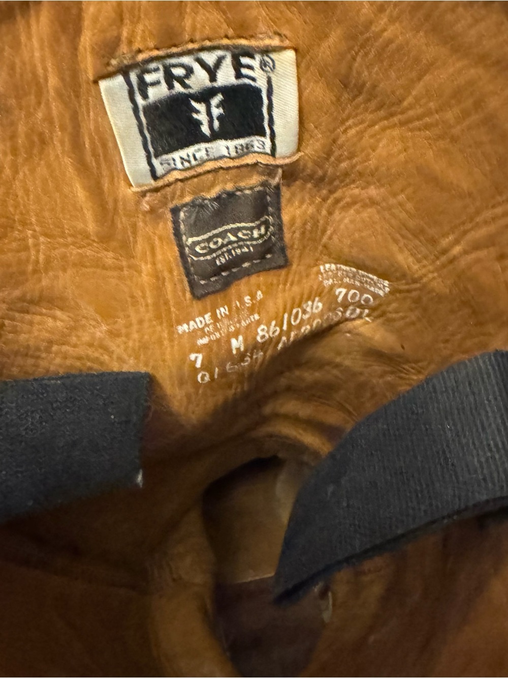 Rare Vintage Frye x Coach Collaboration Embossed Signature Leather Campus Boots - Picture 8 of 14